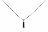 Venetian Baguette Pendant — Black