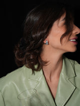 Sculpted Shell Earrings Silver