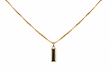 Venetian Baguette Pendant — Black