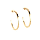 Square Earrings in Gold, Large